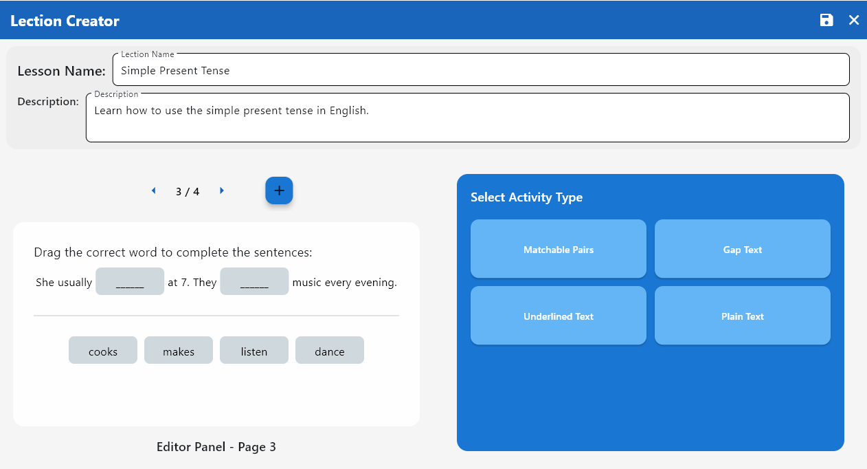 Lection Editor